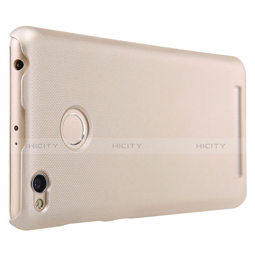 Carcasa Dura Plastico Rigida Perforada para Xiaomi Redmi 3 High Edition Oro