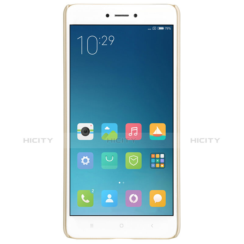 Carcasa Dura Plastico Rigida Perforada para Xiaomi Redmi Note 4 Standard Edition Oro