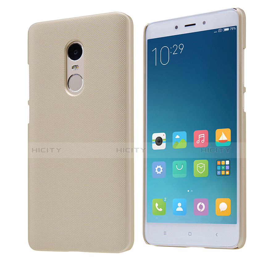 Carcasa Dura Plastico Rigida Perforada para Xiaomi Redmi Note 4X High Edition Oro