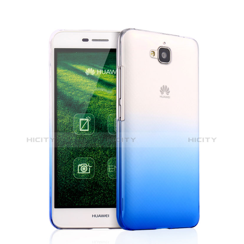 Carcasa Dura Plastico Rigida Transparente Gradient para Huawei Y6 Pro Azul