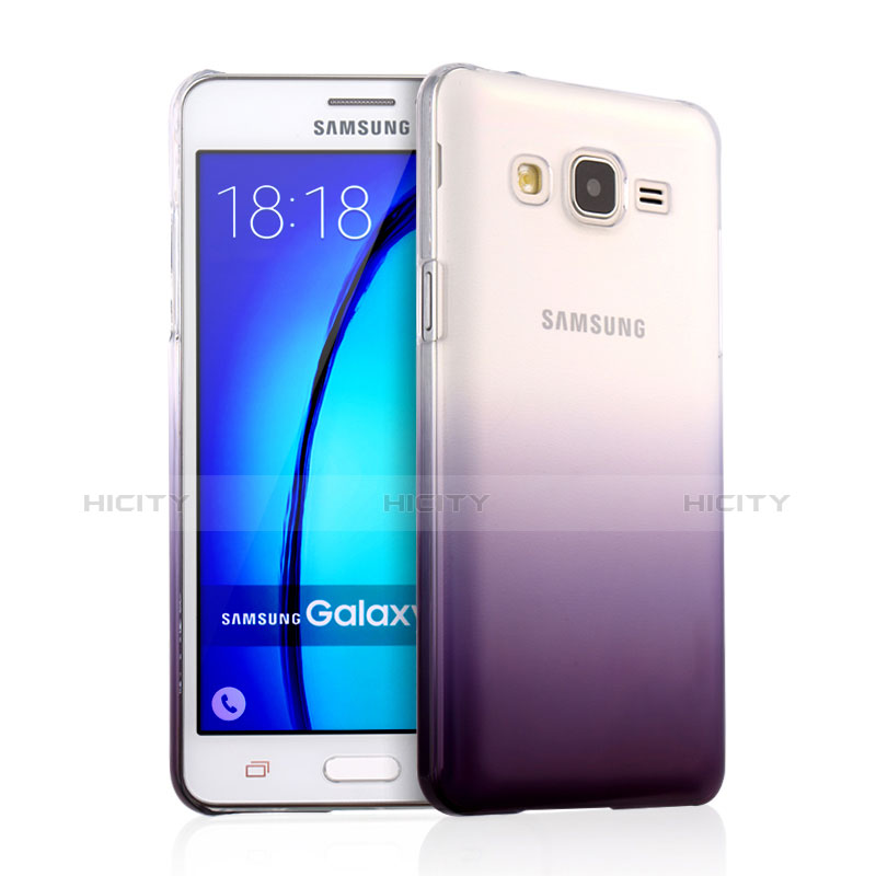 Carcasa Dura Plastico Rigida Transparente Gradient para Samsung Galaxy On5 G550FY Morado