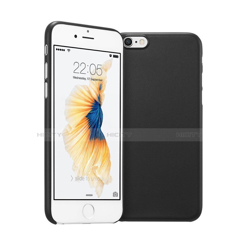 Carcasa Dura Ultrafina Plastico Rigida Mate G02 para Apple iPhone 6 Plus Negro