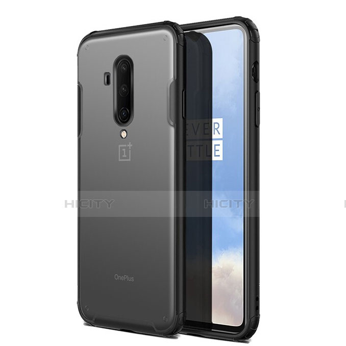 Carcasa Dura Ultrafina Transparente Funda Mate para OnePlus 7T Pro 5G Negro