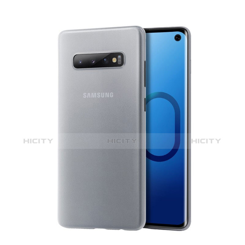 Carcasa Dura Ultrafina Transparente Funda Mate para Samsung Galaxy S10 Blanco