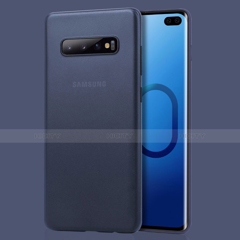 Carcasa Dura Ultrafina Transparente Funda Mate para Samsung Galaxy S10 Plus Azul