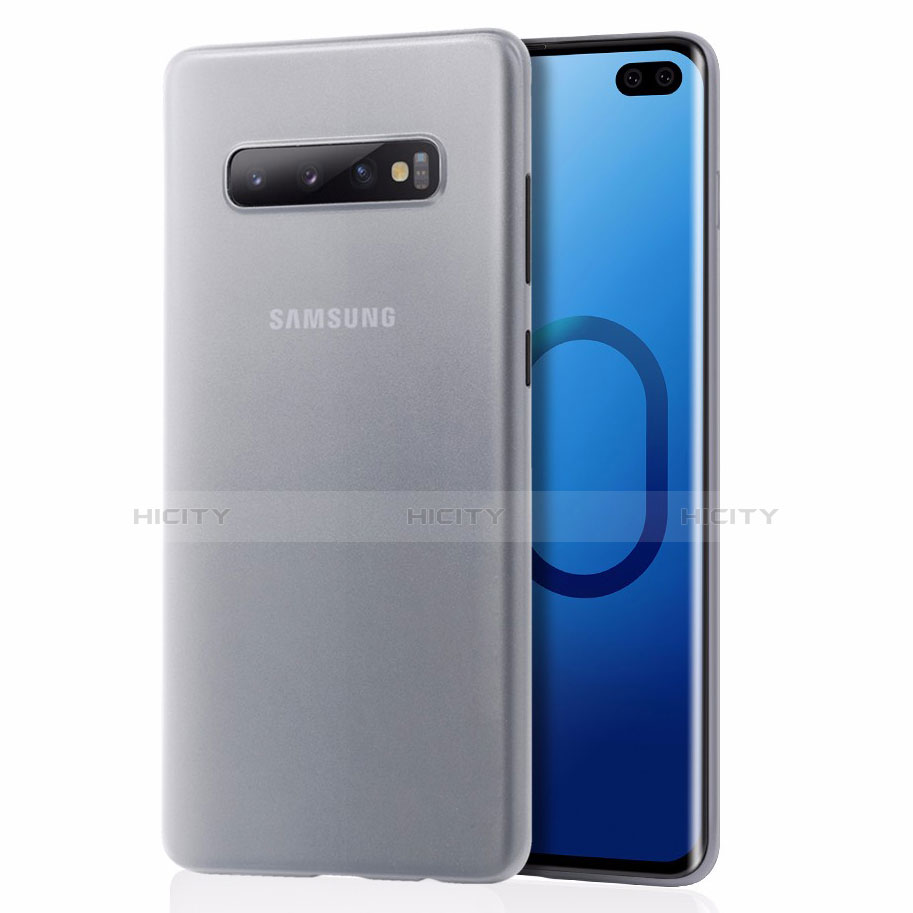 Carcasa Dura Ultrafina Transparente Funda Mate para Samsung Galaxy S10 Plus Blanco