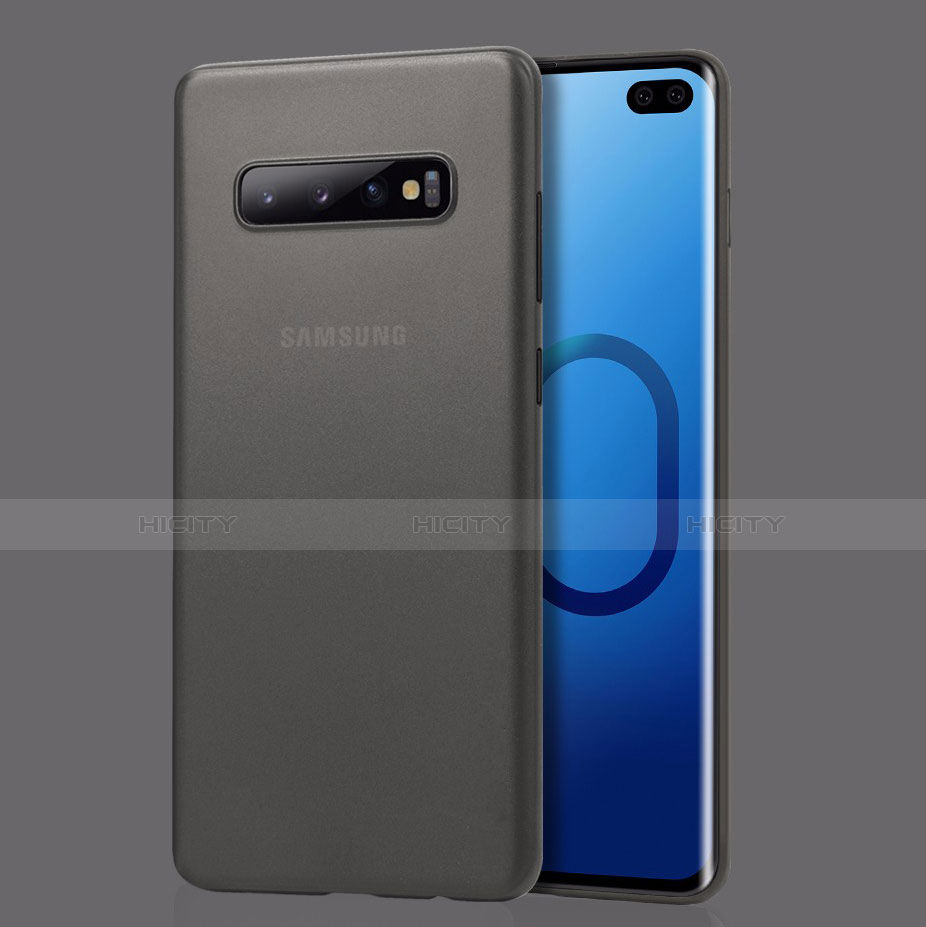 Carcasa Dura Ultrafina Transparente Funda Mate para Samsung Galaxy S10 Plus Gris