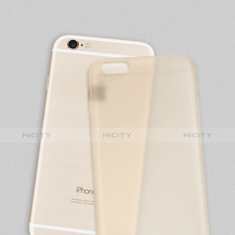 Carcasa Dura Ultrafina Transparente Mate para Apple iPhone 6 Plus Oro