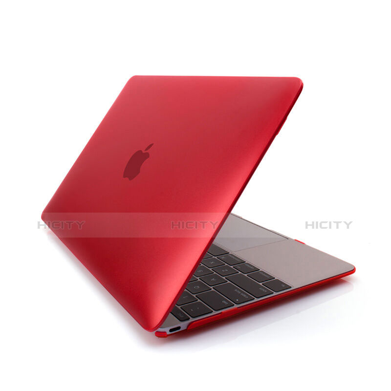 Carcasa Dura Ultrafina Transparente Mate para Apple MacBook 12 pulgadas Rojo