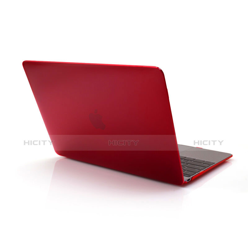 Carcasa Dura Ultrafina Transparente Mate para Apple MacBook 12 pulgadas Rojo