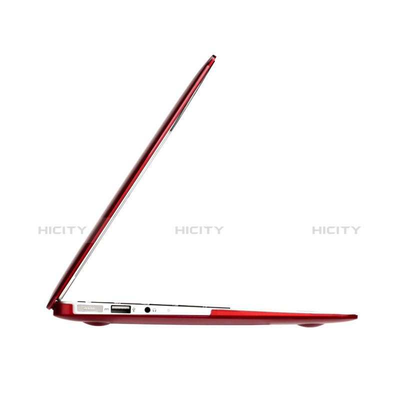 Carcasa Dura Ultrafina Transparente Mate para Apple MacBook Pro 13 pulgadas Rojo