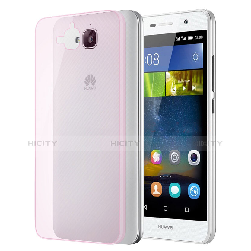 Carcasa Dura Ultrafina Transparente Mate para Huawei Enjoy 5 Rosa