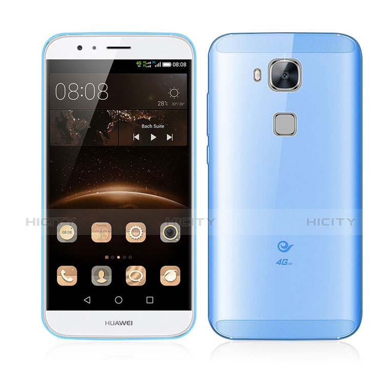 Carcasa Dura Ultrafina Transparente Mate para Huawei G8 Azul