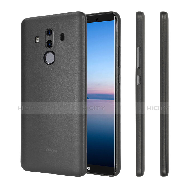 Carcasa Dura Ultrafina Transparente Mate para Huawei Mate 10 Pro Negro