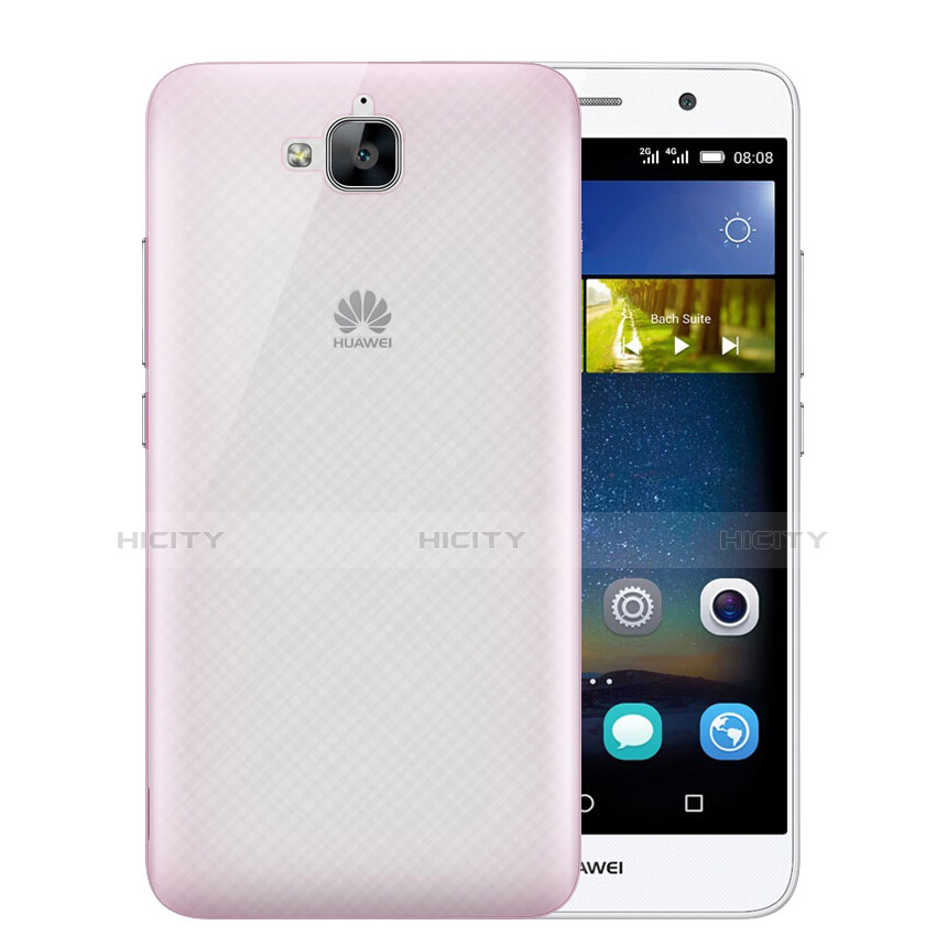 Carcasa Dura Ultrafina Transparente Mate para Huawei Y6 Pro Rosa