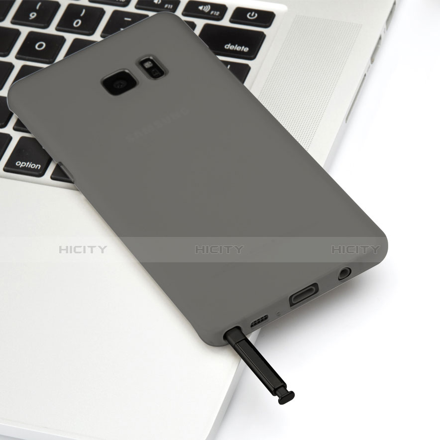 Carcasa Dura Ultrafina Transparente Mate para Samsung Galaxy Note 7 Negro