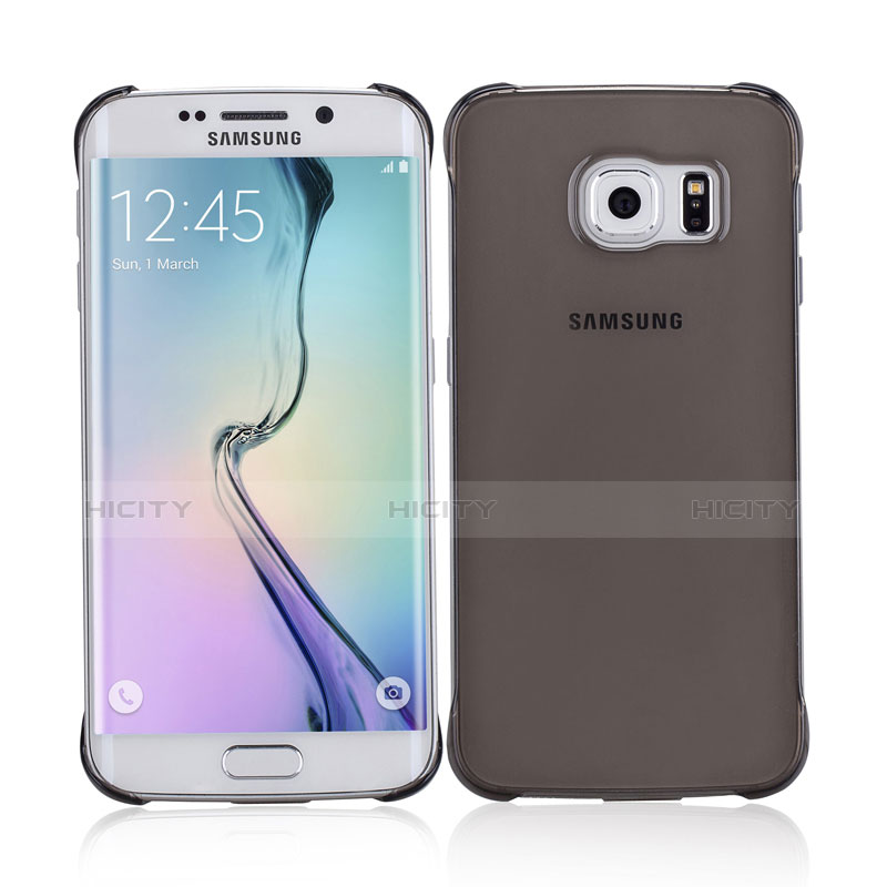 Carcasa Dura Ultrafina Transparente Mate para Samsung Galaxy S6 Edge SM-G925 Gris