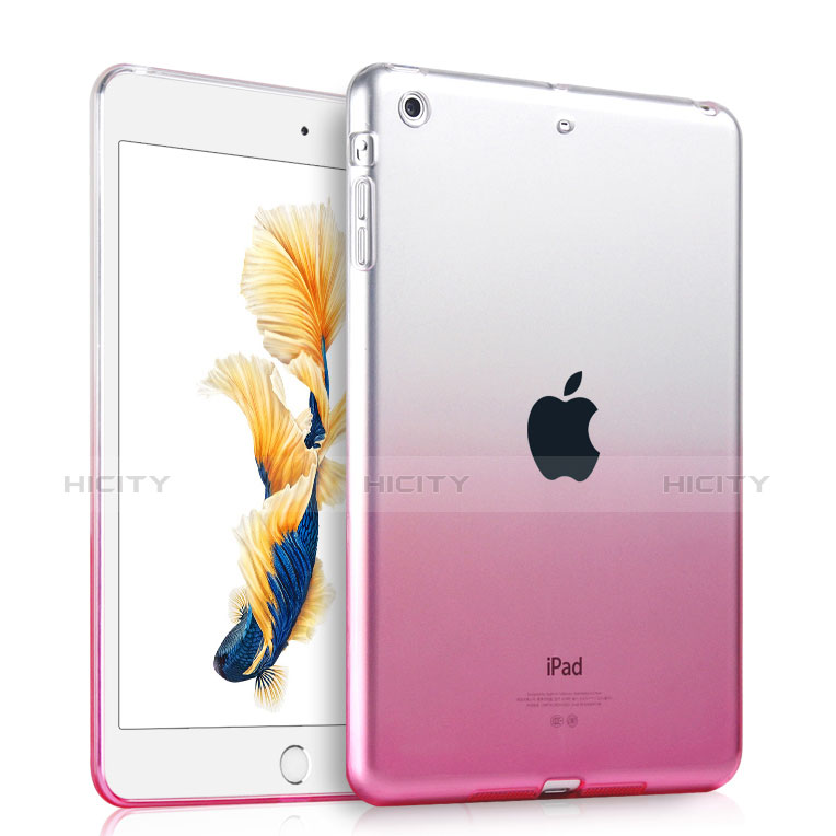 Carcasa Gel Ultrafina Transparente Gradiente para Apple iPad Air Rosa