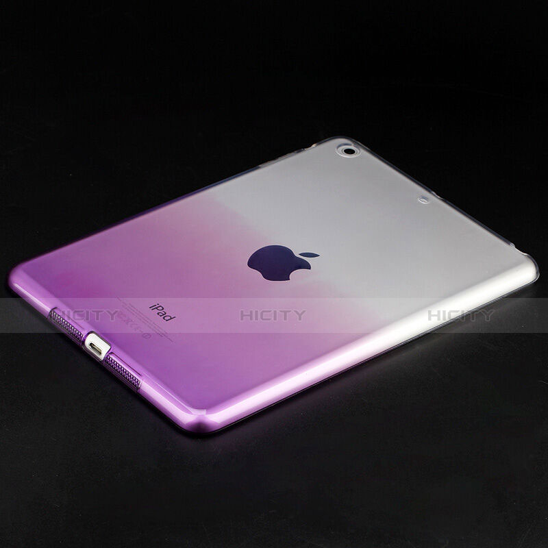 Carcasa Gel Ultrafina Transparente Gradiente para Apple iPad Mini 3 Morado