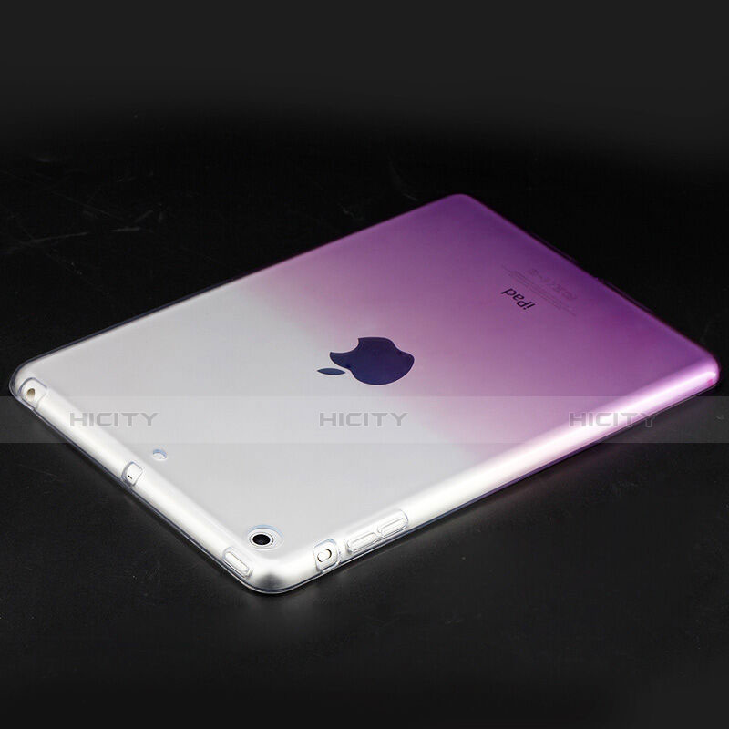 Carcasa Gel Ultrafina Transparente Gradiente para Apple iPad Mini 3 Morado