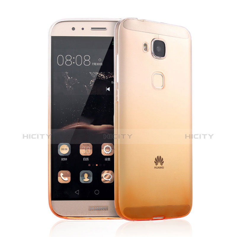 Carcasa Gel Ultrafina Transparente Gradiente para Huawei G8 Amarillo