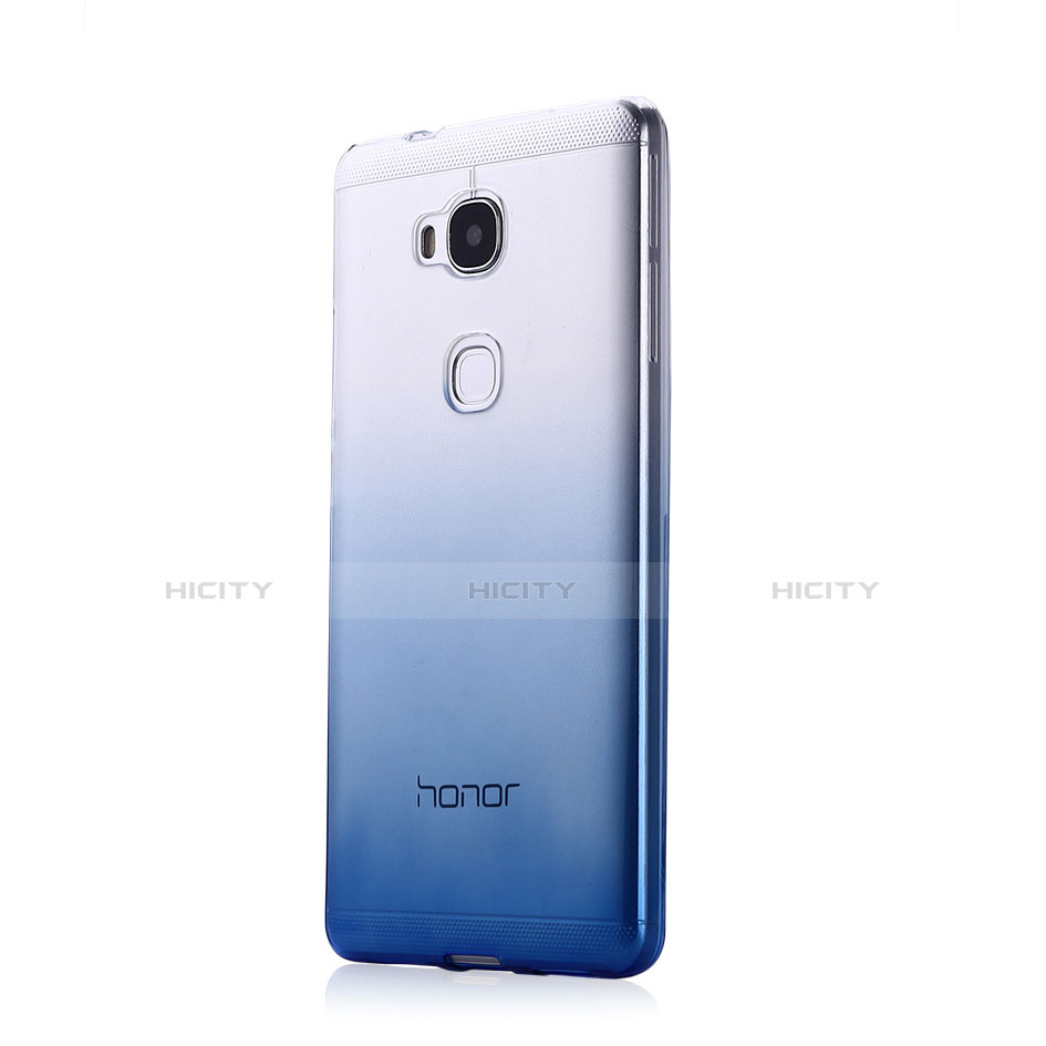 Carcasa Gel Ultrafina Transparente Gradiente para Huawei Honor 5X Azul