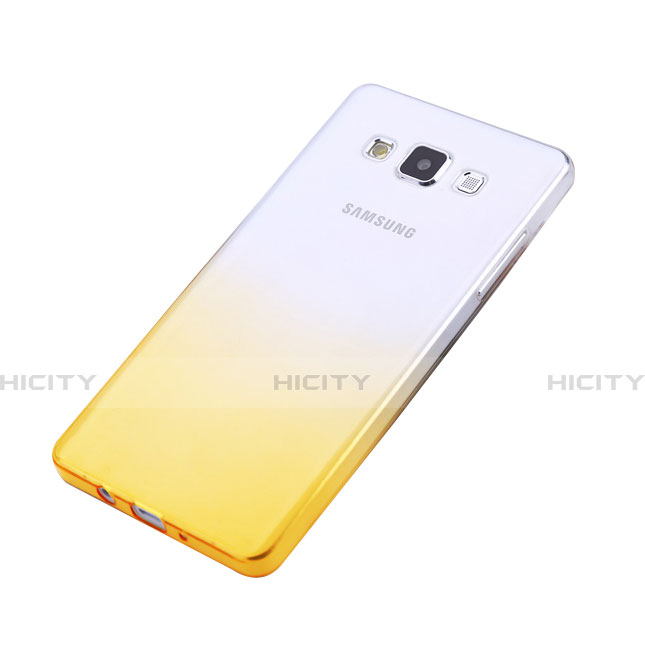 Carcasa Gel Ultrafina Transparente Gradiente para Samsung Galaxy A5 SM-500F Amarillo