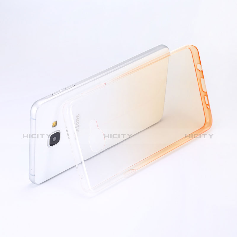 Carcasa Gel Ultrafina Transparente Gradiente para Samsung Galaxy A9 Pro (2016) SM-A9100 Amarillo