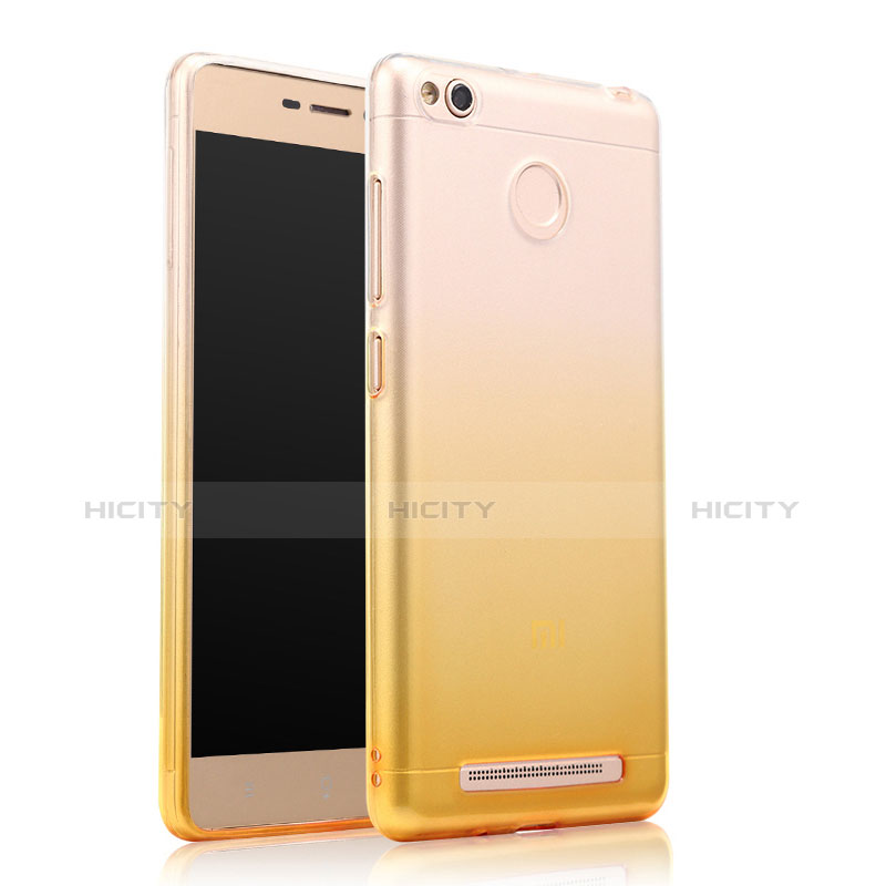 Carcasa Gel Ultrafina Transparente Gradiente para Xiaomi Redmi 3 Pro Amarillo