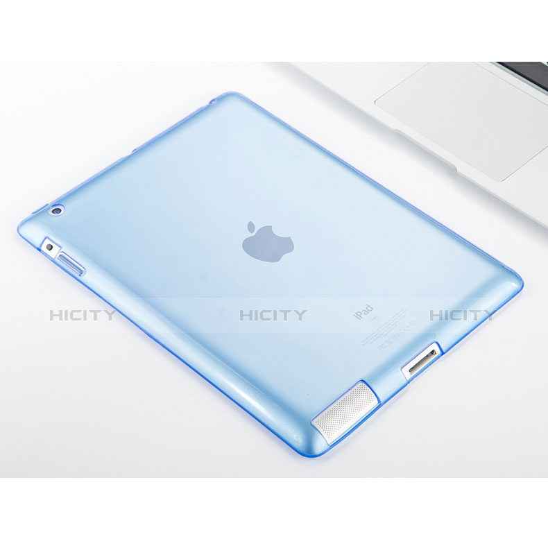 Carcasa Gel Ultrafina Transparente para Apple iPad 3 Azul Cielo