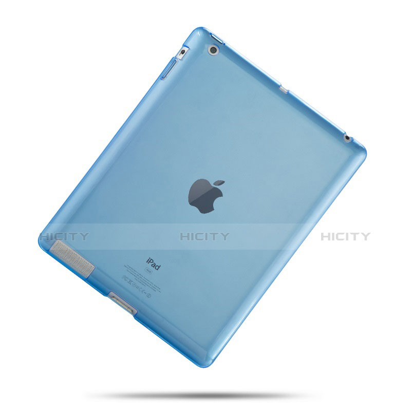 Carcasa Gel Ultrafina Transparente para Apple iPad 4 Azul Cielo