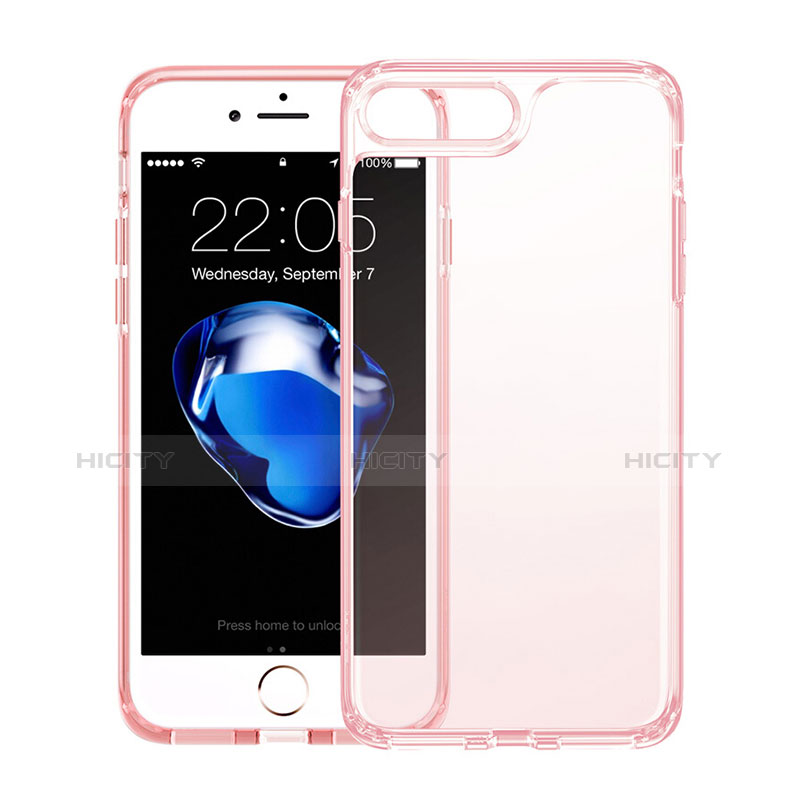 Carcasa Gel Ultrafina Transparente para Apple iPhone 8 Plus Rosa