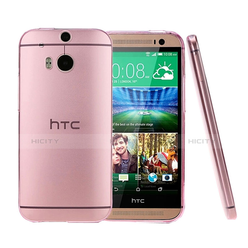 Carcasa Gel Ultrafina Transparente para HTC One M8 Rosa