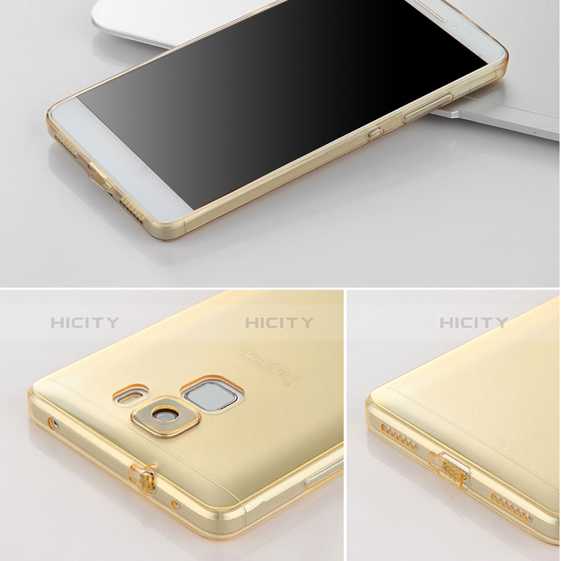 Carcasa Gel Ultrafina Transparente para Huawei Honor 7 Dual SIM Oro