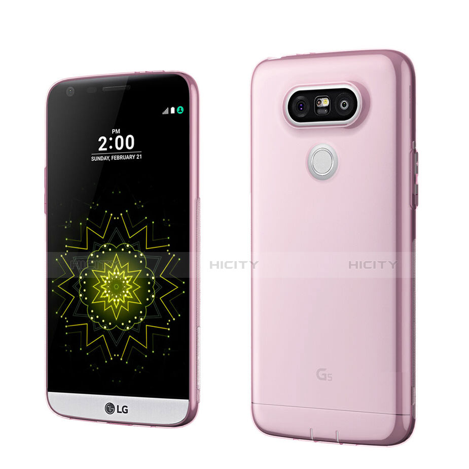 Carcasa Gel Ultrafina Transparente para LG G5 Rosa