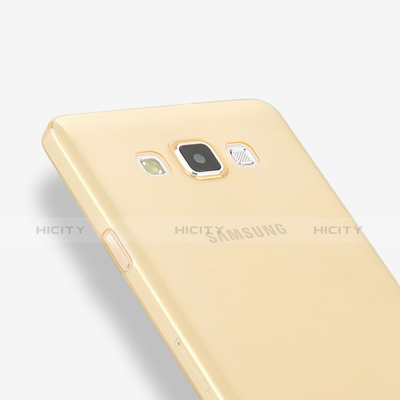 Carcasa Gel Ultrafina Transparente para Samsung Galaxy A7 SM-A700 Oro