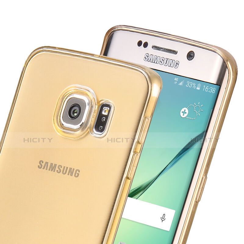 Carcasa Gel Ultrafina Transparente para Samsung Galaxy S6 Edge SM-G925 Oro