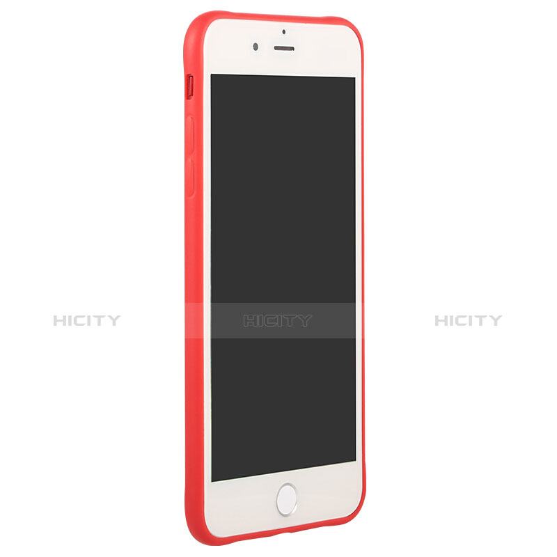 Carcasa Silicona Goma C01 para Apple iPhone 7 Rojo