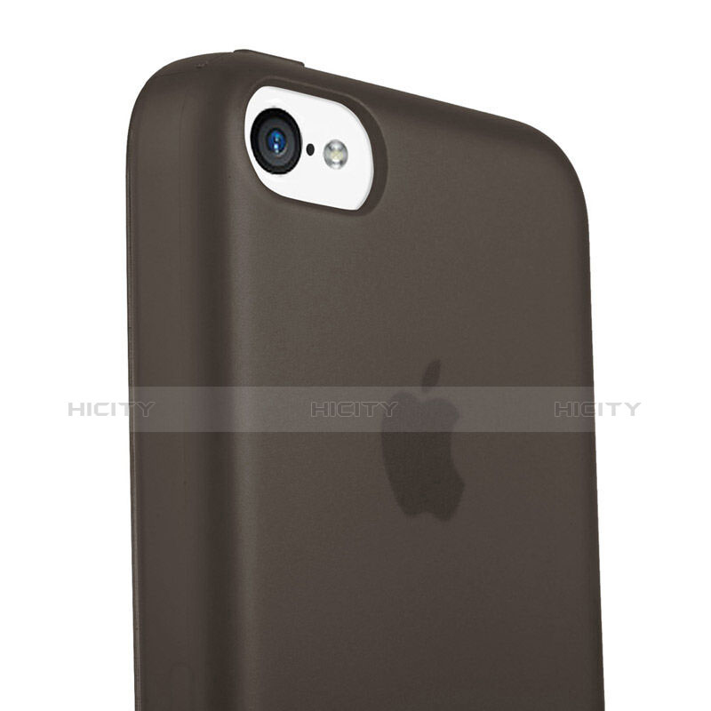 Carcasa Silicona Goma Mate para Apple iPhone 5C Negro