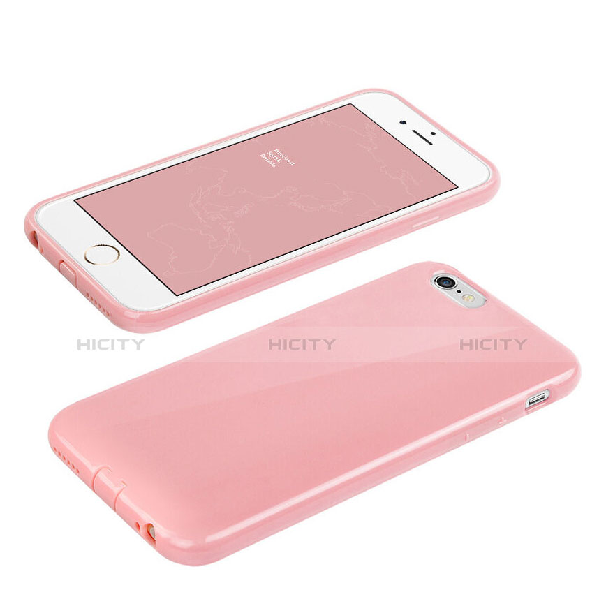 Carcasa Silicona Goma para Apple iPhone 6 Plus Rosa