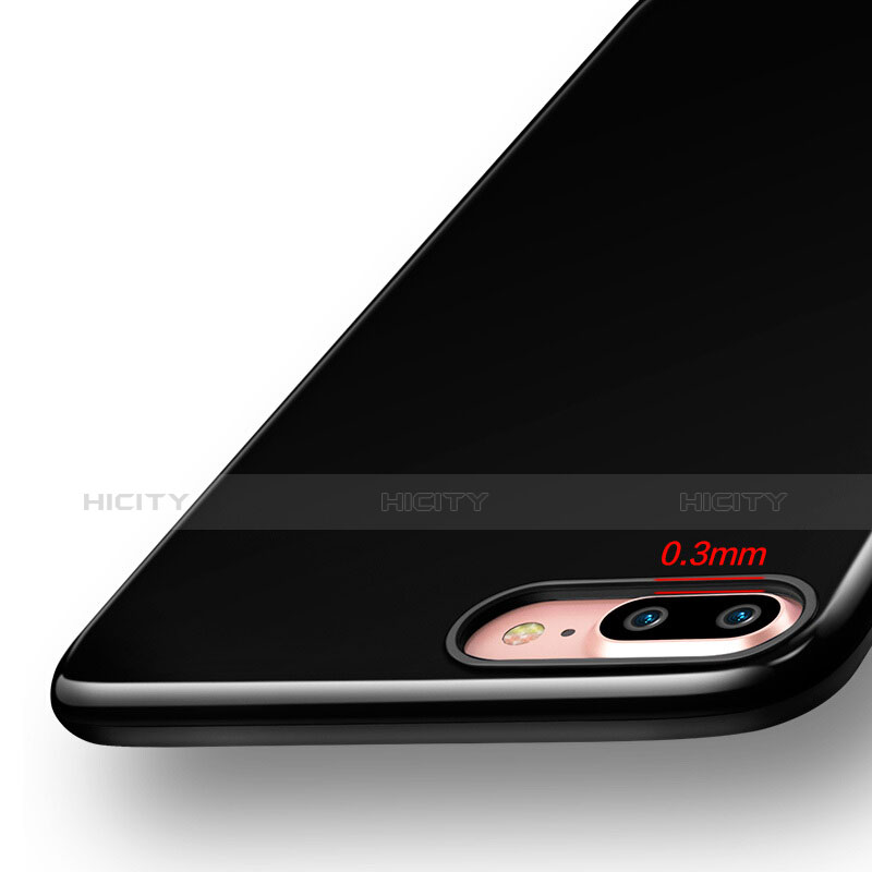 Carcasa Silicona Goma para Apple iPhone 7 Plus Negro