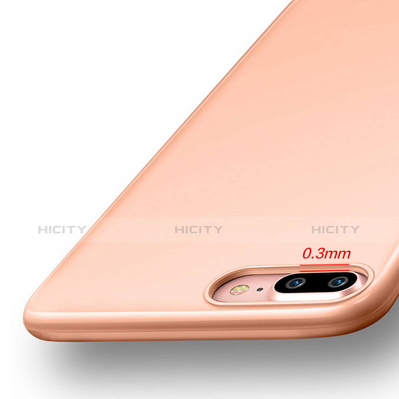 Carcasa Silicona Goma para Apple iPhone 8 Plus Naranja