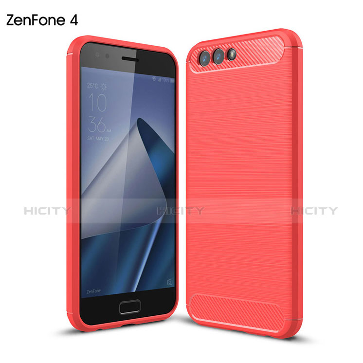 Carcasa Silicona Goma para Asus Zenfone 4 ZE554KL Rojo