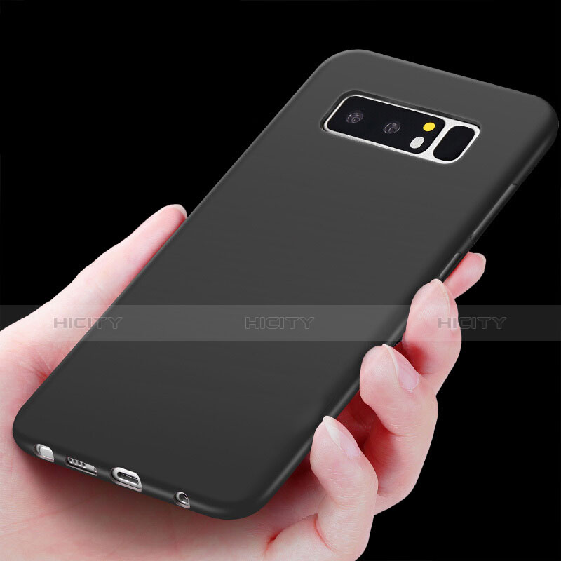 Carcasa Silicona Goma para Samsung Galaxy Note 8 Duos N950F Negro