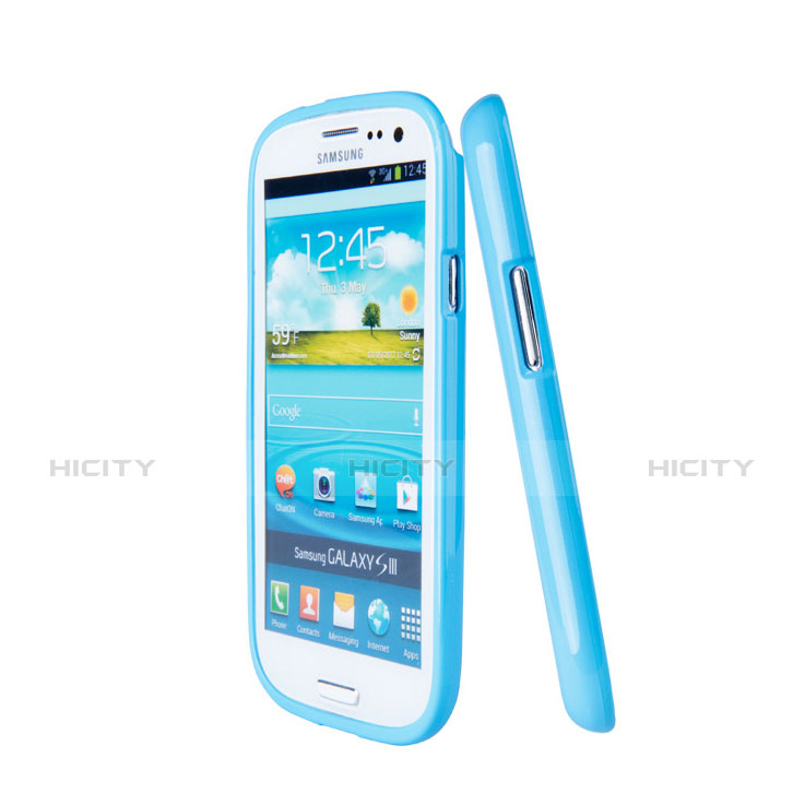 Carcasa Silicona Goma para Samsung Galaxy S3 III LTE 4G Azul