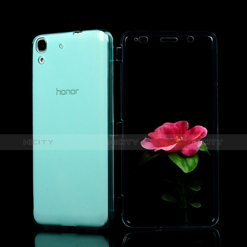 Carcasa Silicona Transparente Cubre Entero para Huawei Honor 4A Azul