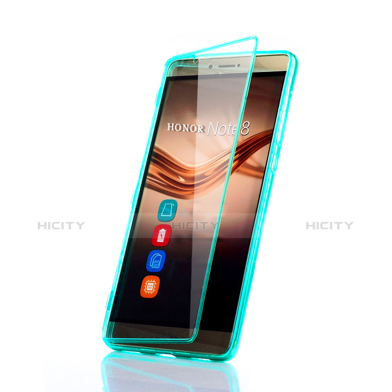 Carcasa Silicona Transparente Cubre Entero para Huawei Honor Note 8 Verde