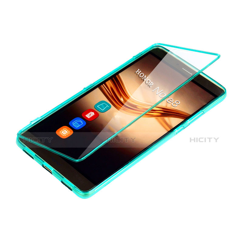 Carcasa Silicona Transparente Cubre Entero para Huawei Honor Note 8 Verde