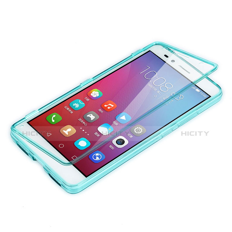 Carcasa Silicona Transparente Cubre Entero para Huawei Honor Play 5X Azul Cielo