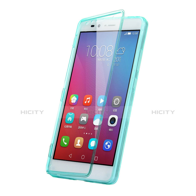 Carcasa Silicona Transparente Cubre Entero para Huawei Honor Play 5X Azul Cielo